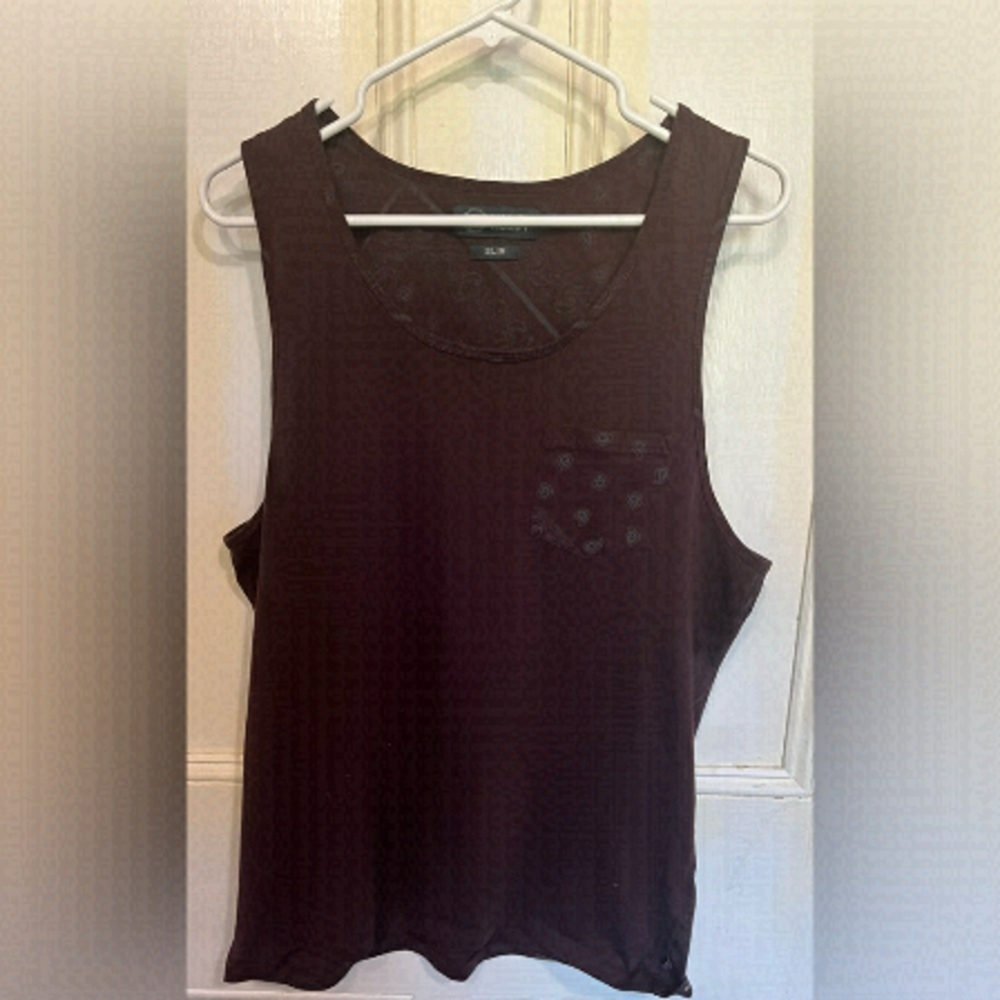 Kolby Sleeveless Scoop Neck Plum Tank Large